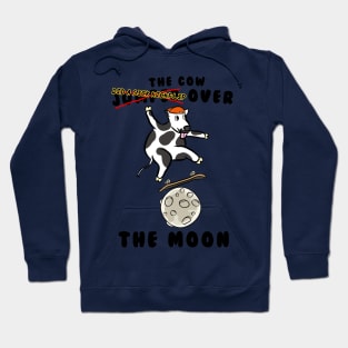 The cow jumped over the moon skating Hoodie